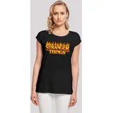 F4NT4STIC T-Shirt Stranger Things Fire Logo in schwarz | Gr.: M