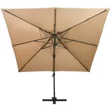 vidaXL Ampelschirm mit Lüftung 300 x 300 cm taupe