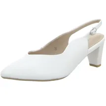 CAPRICE Slingpumps aus Leder Spitz, weiß, Größe 37 1⁄2 EU / 4,5 UK