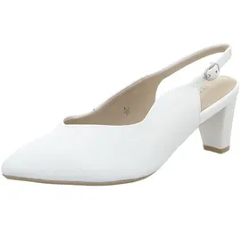 CAPRICE Slingpumps aus Leder Spitz, weiß, Größe 37 1⁄2 EU / 4,5 UK