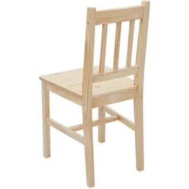 Mendler Esszimmer-Set HWC-F77, Sitzgruppe Esszimmergruppe, Massiv-Holz Landhaus 110cm ~ Kiefer lasiert