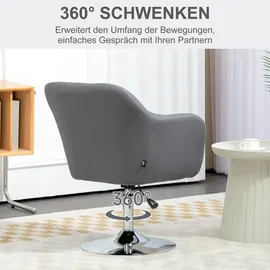 Homcom Drehstuhl Polyester Grau