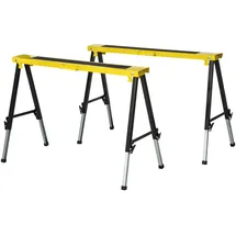 DURHAND Arbeitsbock Stahl 100x49x62-90 cm Gelb/Schwarz