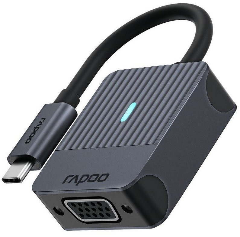 Produktbild Rapoo UCA-1003 USB-C Adapter, USB-C auf VGA, Grau USB-Adapter USB-C zu VGA, 15 cm grau