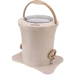 Focket Kompakter Wäschetrockner, 2500 U/min, Nicht Elektrisch, Manueller Mit Abnehmbarem Korb, Tragbar für Camping, Wohnungen, Wohnmobil (Aprikose)