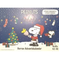 Socken Adventskalender PEANUTS Herren 42-46, 12 Paar