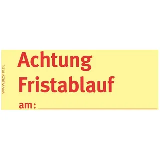 Bizstix Haftnotiz Achtung Fristablauf am" 75x35mm