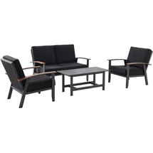 Royal Garden Berlin Set 4-teilig Gartenlounge schwarz