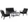 Royal Garden Berlin Set 4-teilig Gartenlounge schwarz