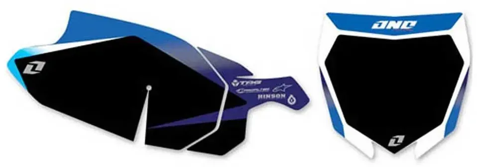 One Industries Yamaha Yzf 250f 2010 Aufkleber Für Nummernschilder - Black / Blue / White - One Size