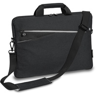 Pedea *Fashion* Notebook-Tasche 39,6 cm 15,6 Zoll - Laptop Umhängetasche mit Schultergurt - Laptophülle schwarz