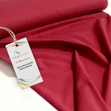 TOLKO 50cm Baumwollstoff Meterware uni | Popeline Stoff aus ÖkoTex Baumwolle in leuchtenden Farben | Kleiderstoff Dekostoff Vorhangstoff Bezugsstoff Patchwork Kinder Stoffe zum Nähen (Dunkel Rot)