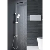 Marwell Duschsystem Bayala Square eckig Silber 118 cm