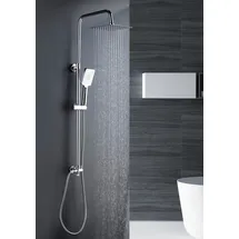 Marwell Duschsystem Bayala Square eckig Silber 118 cm