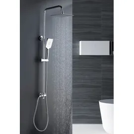 Marwell Duschsystem Bayala Square eckig Silber 118 cm