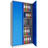 Phoenix Stahlschrank SCL1891GBK grau, blau 91,5 x 37,0 x 183,0 cm, zerlegt