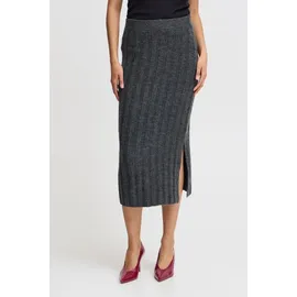 B.YOUNG BYMARIANNE SLIM SKIRT - 20815645 eleganter Stickrock in Grau | Gr.: M