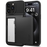 Spigen Slim Armor CS Hülle Kompatibel mit iPhone 15 Pro Max -Schwarz