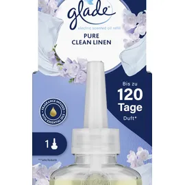 Glade electric scented oil Nachfüller, elektrischer Raumduft Duftstecker mit Duftöl, Pure Clean Linen, 1er Pack (1 x 20 ml)