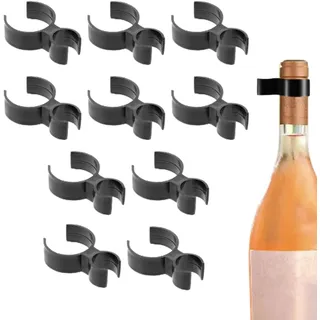 Dtaigou Champagner-Wunderkerzen-Flaschenhalter-Clips, Kuchen-Kerzen-Clips, 10 Stück Champagnerflaschenhalter-Clips für die Küche, Champagner-Wunderflaschen-Clips für große Partys, Familienfeiern
