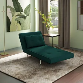 Homcom Schlafsessel, Klappsessel mit Bettfunktion, Einzelsofa mit Kissen, Samtoptik für Wohnzimmer, Sessel, Schlafsessel