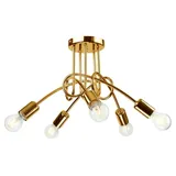 Lamkur Deckenleuchte CAMILLA gold E27 L:46cm H:30cm dimmbar