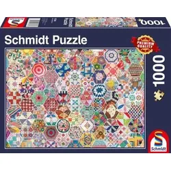 SCHMIDT SPIELE 57384 Amerikanischer Patchwork Quilt, Puzzle 1.000 Teile