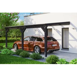 Einzelcarport SKANHOLZ "Vogtland", grau (anthrazit), H: 262cm, Carports