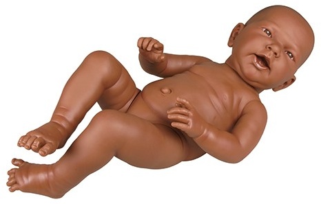 ERLERZIMMER Neugeborenen Puppe Eltern Übungsbaby weiblich dunkel 1 Stück