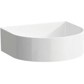 Laufen Sonar Waschtisch-Schale, ohne Hahnloch, ohne Überlauf, 410x365mm, inklusive Keramikabdeckung für Ablaufventil, weiß matt