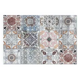 Tulup Glasplatte für Kamin Rechteck 60 x 40 x 0,4 cm Grau