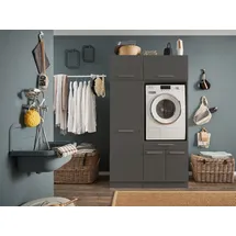 laundreezy Waschmaschinenschrank 117,5 x 200 x 67,5 cm grau