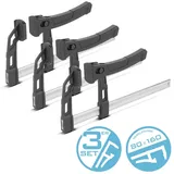 STAHLWERK 3 x Hebelzwinge 80x160 mm Klemmzwinge 100kg Druckkraft Schnellspanner