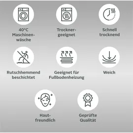 Möve Badematte »Superwuschel, Badvorleger, Badezimmer Teppich«, rutschhemmend beschichtet, strapazierfähig-schnell trocknend-fußbodenheizungsgeeignet, Mikrofaser-Badematte, Badteppich, rechteckig, rund & als 3-tlg. Set