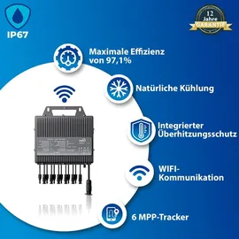 epp solar 3000W/3000W Balkonkraftwerk Bifazial Komplettset 3000W Photovoltaik Solaranlage mit TSOL MP 3000W WIFI Wechselrichter Mini PV Anlage