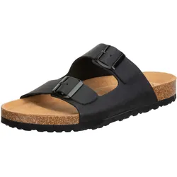 Pantolette LICO "Pantolette Alvaro", Gr. 43, schwarz, Leder, Schuhe Pantolette