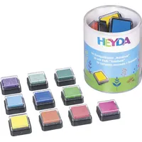 Heyda Mini-Stempelkissen Set Rainbow 3 x 3 cm 10 St.