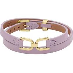 Fossil Armband Leder, Edelstahl lila Damen 