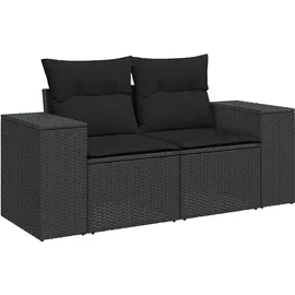 vidaXL Garten-Lounge-Set 9-tlg. schwarz