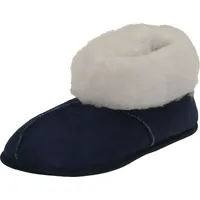 Hausschuhe aus Lammfell in 5 Farben - Marine - 39