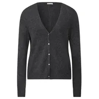 STREET ONE Damen A253824 Kurzer Cardigan,Grau, 38 - 38