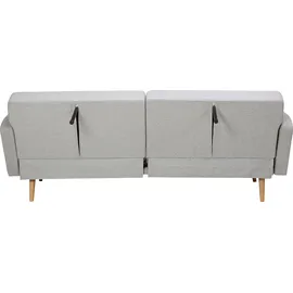 SalesFever Sofa inkl. Zierkissen«, mit Schlaffunktion, Breite 214 cm grau