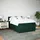 vidaXL Boxspringbett mit Matratze Dunkelgrün 140x200 cm Samt