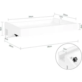 SoBuy Bettablage mit Kabelführung 36 x 9 x 25 cm