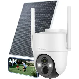 COCOCAM 4K 8 MP Solar-Überwachungskamera Weiß
