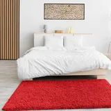 XUEDNGM Waschbarer Teppich Shaggy Teppich 140 x 230 cm Flauschig, Weich, Pflegeleicht, Anti-Rutsch, Waschbar Hochflor Waschbarer Teppich rutschfest Fellteppich für Wohnzimmer, Schlafzimmer, Rot