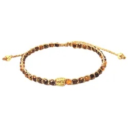 Samapura Tigerauge Armband | Gold Faden Armbänder & Armreife   Damen 