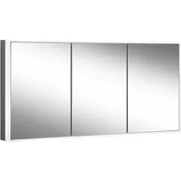 Schneider Spiegelschrank „GLOWclassicHCL“ in schwarz matt mit Spiegel-Rückwand