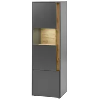 Möbel Kraft Vitrine ¦ grau ¦ Maße (cm): B: