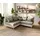 DeLife Ecksofa Clovis Weiss Hellgrau Ottomane Links Modulsofa